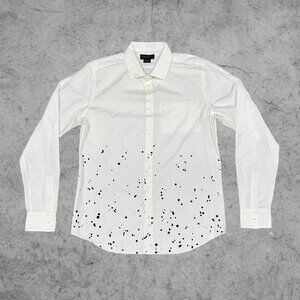 Equipment Homme White Collared Dress Shirt, Mens Size M